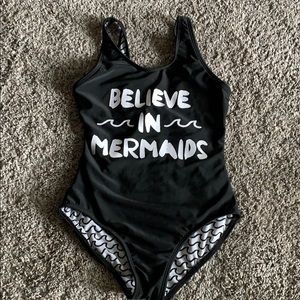 Art Class girls black&white one piece swimsuit